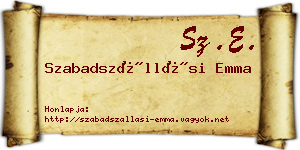Szabadszállási Emma névjegykártya