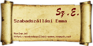 Szabadszállási Emma névjegykártya