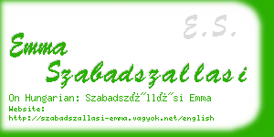 emma szabadszallasi business card